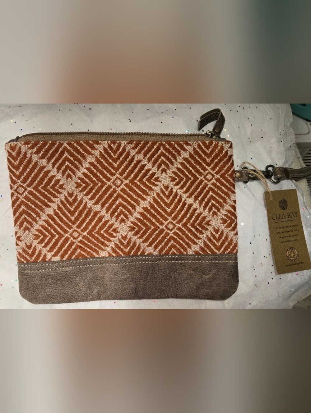 Patterned Wristlet Clutch